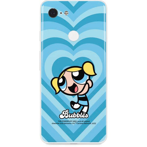 Cartoon Network Powerpuff Girls Bubbles Blue Hearts Google Pixel 3 Skin